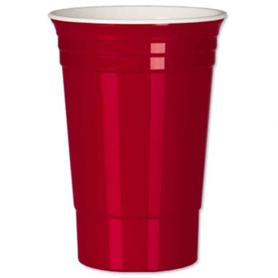 Custom Red Plastic Cup Mugs