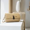 Handmade bamboo leather bag