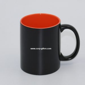 Round handle inner color coated mug