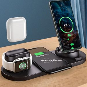 Three-in-one multi-function wireless charging watch headset bracket wireless fast charging