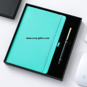 Customized promotion logo pen and notebook gift set