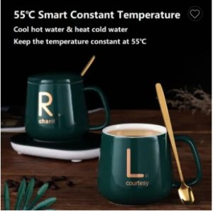 Customized Logo Constant Temperature, Coffee Cup 55 Degrees Smart Water Cup Heating Coaster