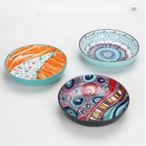 8inch Dinnerware Ceramic Handpainted Under Glazed Plate Hight Quality Serving Dishes Restaurant Buffet Plates