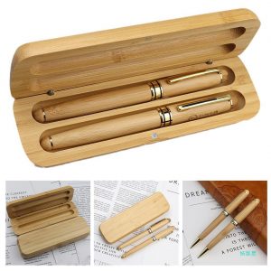High Quality Bamboo Wood Handle Ballpoint Pen Fountain Pen